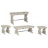 Insa Rectangular Cocktail Table With 2 End Table And Sofa Table