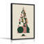 Art abstrait sur toile géométrique abstrait vert rose et Noël-1381501454
