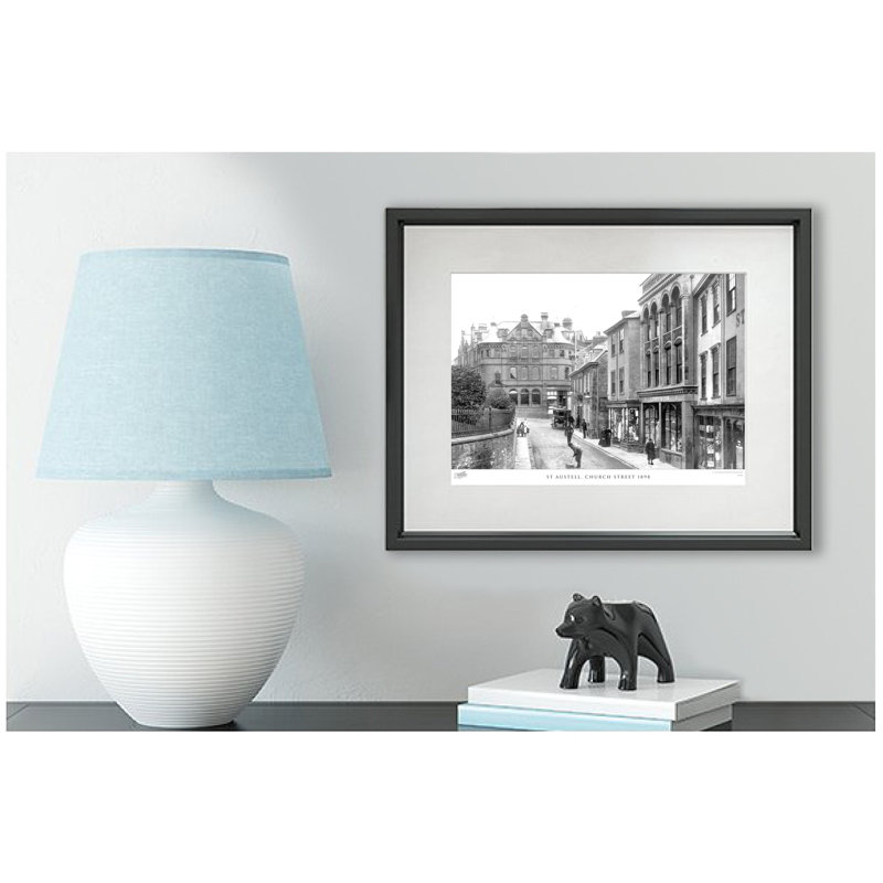 St Austell, Church Street 1898 by Francis Frith - Single Picture Frame Print, 28cm H x 36cm W x 2.3cm D