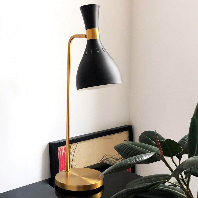 Zahir Metal Arched Lamp, Black