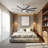Bladehoneybee 66 in. Smart Ceiling Fan with Dimmable LED Light, Reversible DC Motor, and Remote Control-110330183