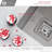 Cube STYLISH 33 inch Slim Low Divider Double Bowl Undermount Kitchen Sink
