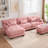 Oversized U-Shaped Sectional Couch with 2 Ottomans and Cloud-look Cushions for Ultimate Comfort-1155033835