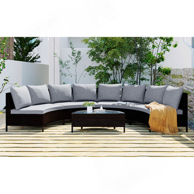Ensemble de canapé modulaire en rotin pour l'extérieur 5 pièces 5 pièces
