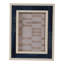 Cadre photo moderne avec bordure bicolore - Cadre photo décoratif élégant pour décoration murale d'entrée - 9,5 po, bleu et blanc