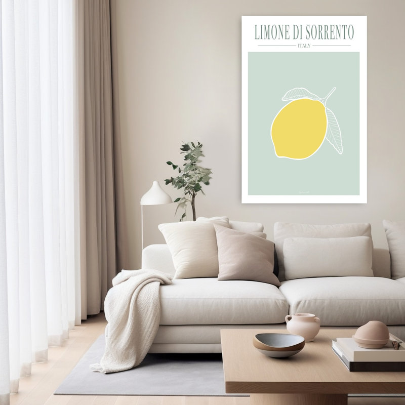 Art mural moderne Limone Di Sorrento, H 60 po x l 40 po