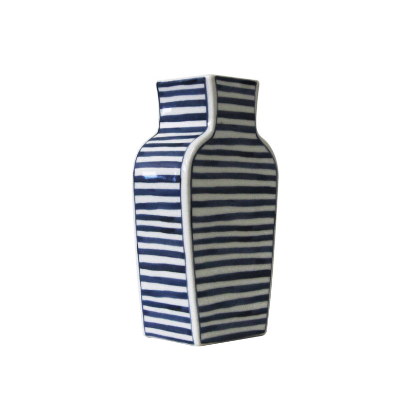 Well Versed Porcelain Table Vase, Blue
