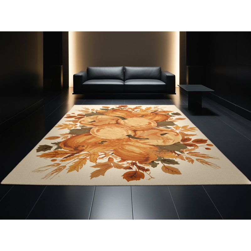 Tapis abstrait moelleux et moelleux à motif abstrait moderne et contemporain de couleur gracieuse Ferland, 5 x 8