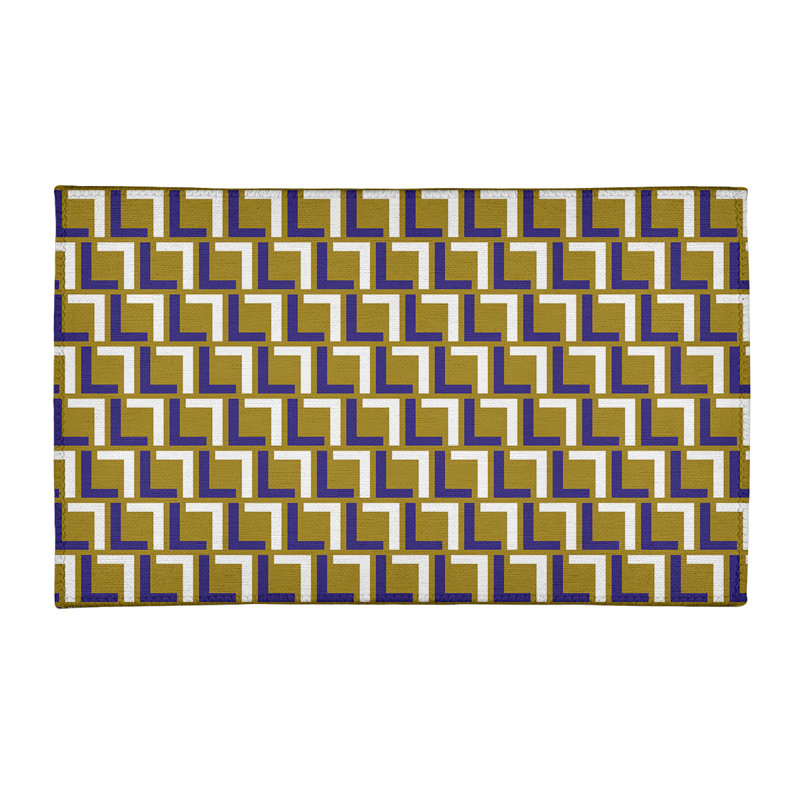 Geometric Indoor Rug, Rectangle 5' x 7'