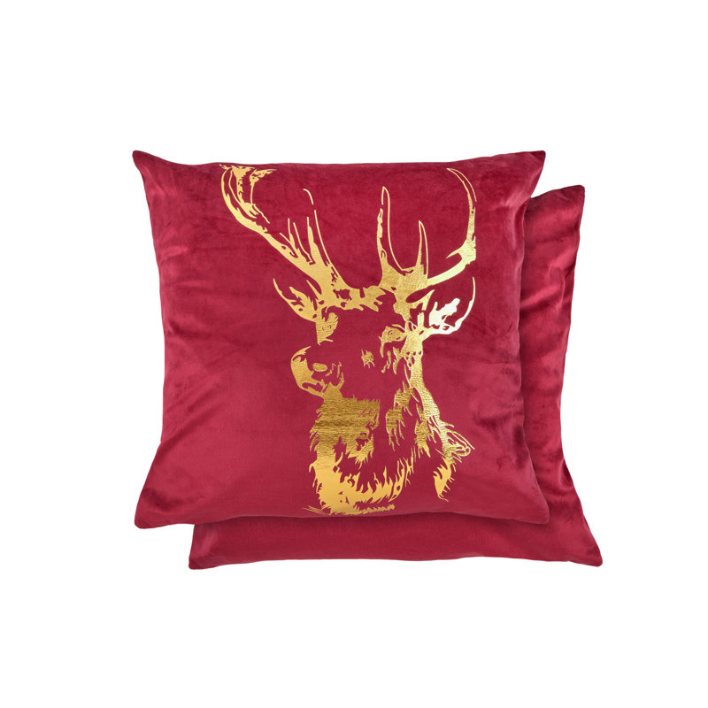 Olgie Square Cushion, Red