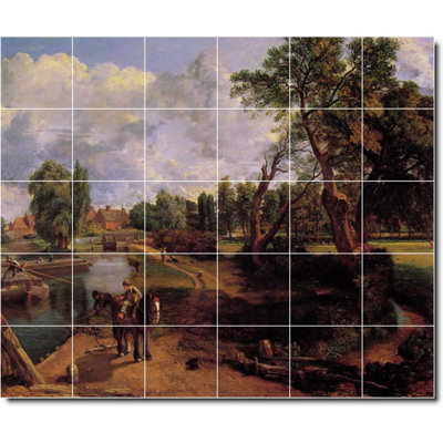 Carreau de céramique décorative 25,5 po x 21,25 po 4,25 po x 4,25 po