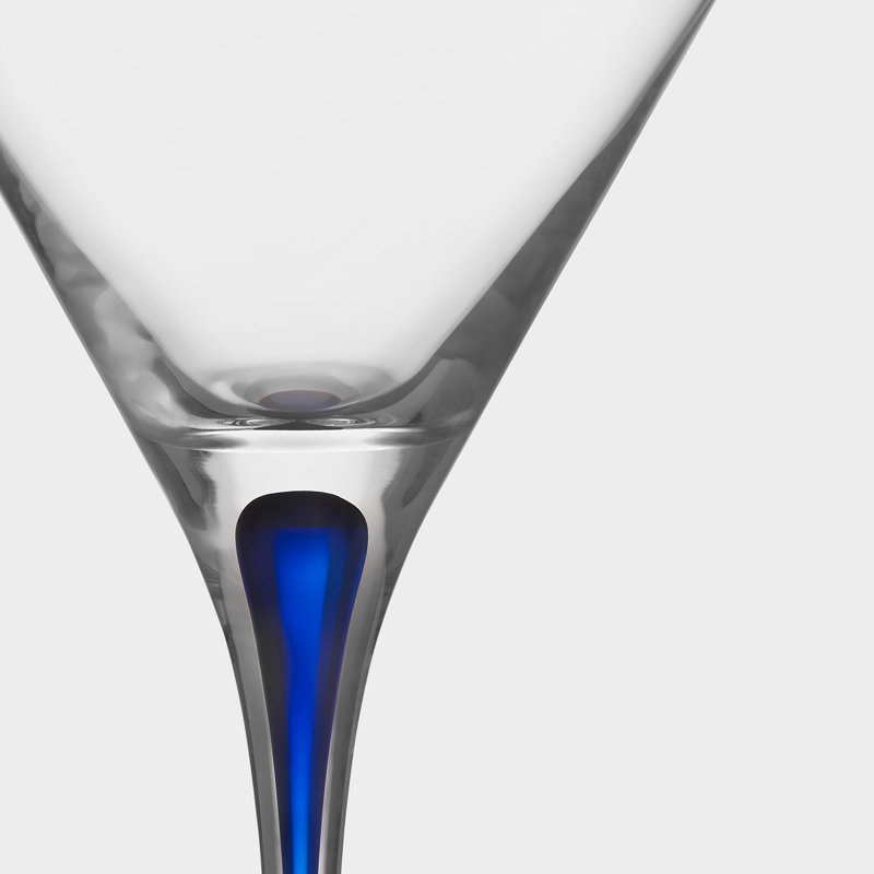 Intermezzo Gold Martini 2-Pack, 8.5 oz., 2, Blue/Clear