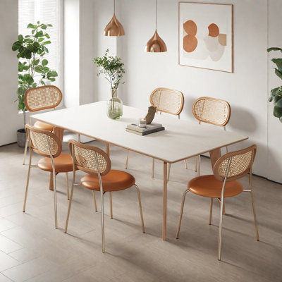 Small simple modern family dining table set