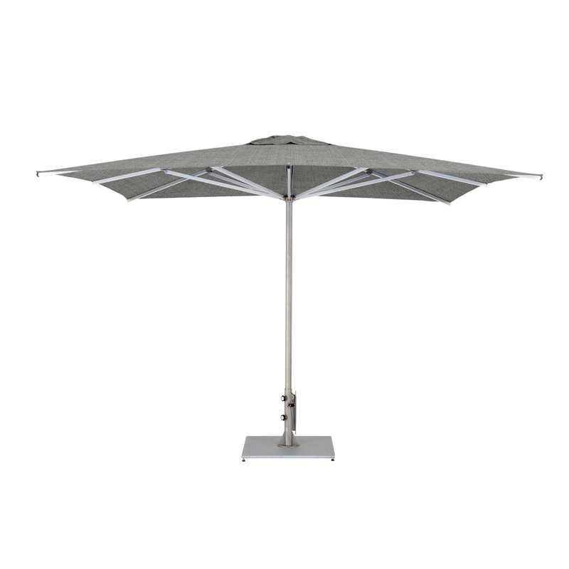 Storm 10' Square Umbrella, Double Stack Metal Plate, Mineral Blue
