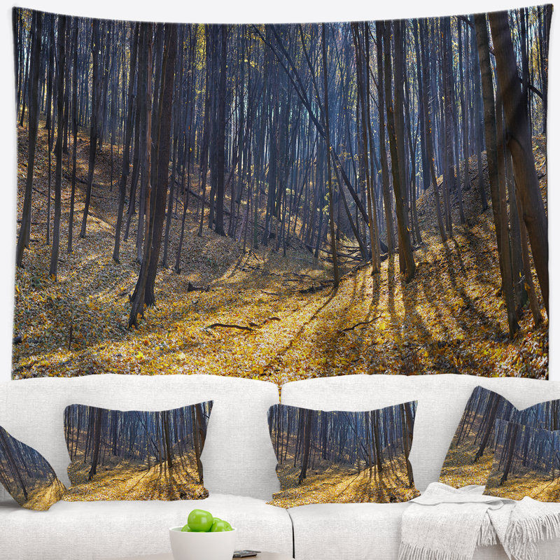 Tapisserie «Thick Autumn Forest Woods», H 50 po x l 60 po