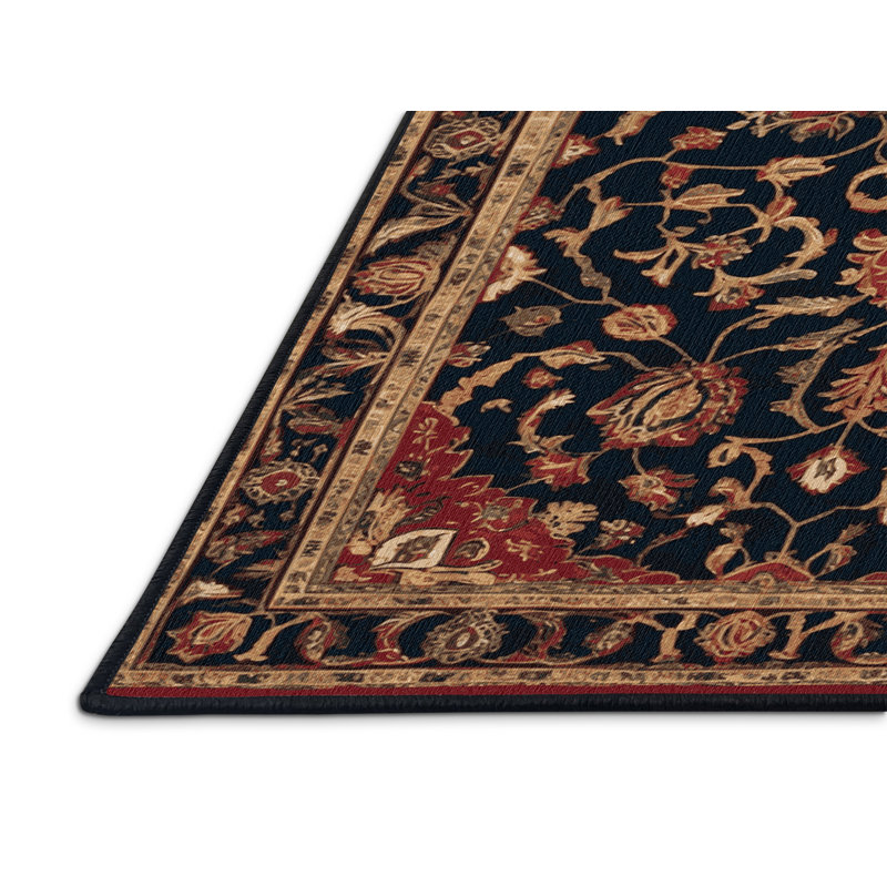 Machine Washable Persian Gray Area Rug, Rectangle 3' x 5'