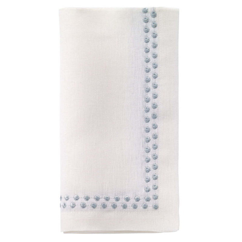Pearls Napkins, White/Celadon