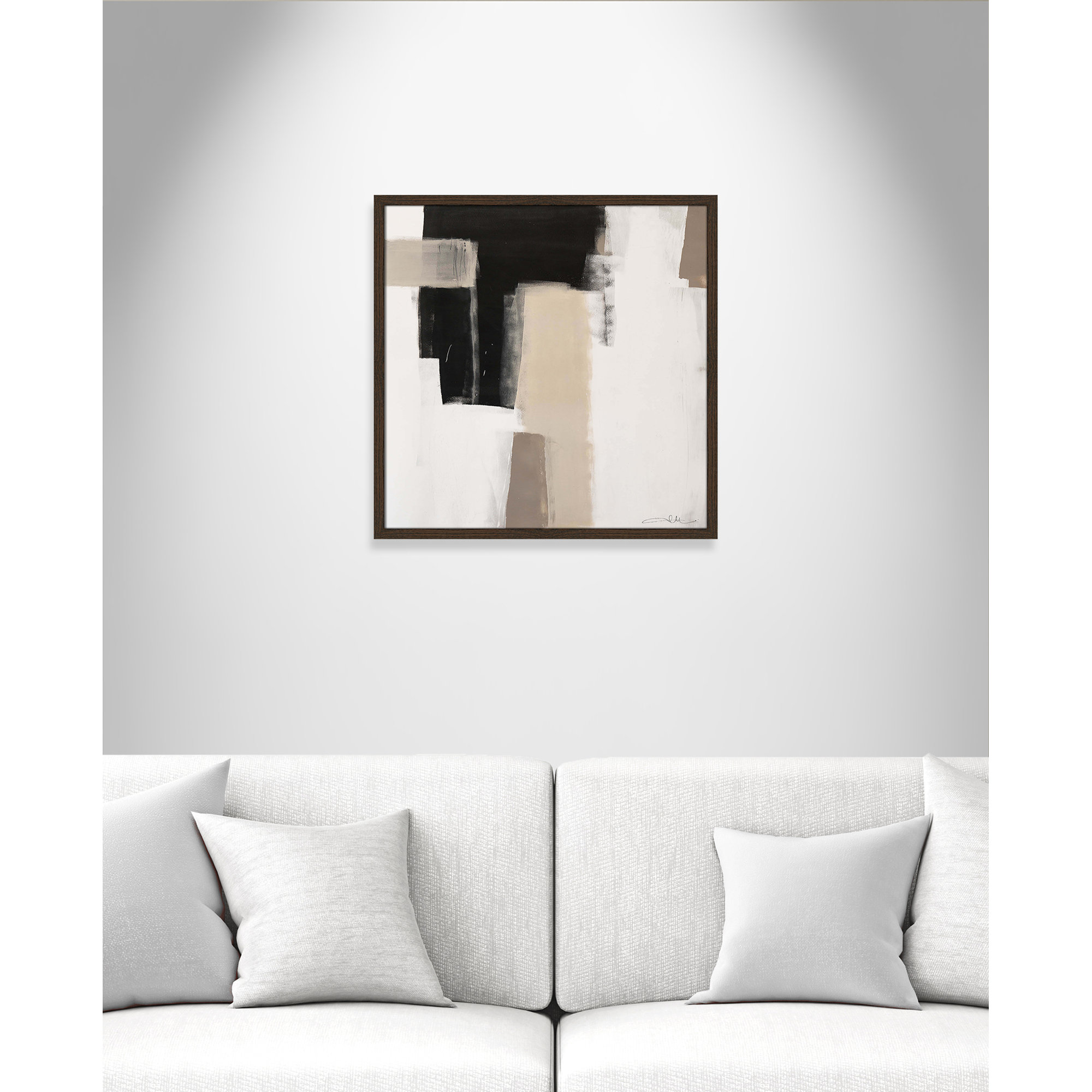 Earth Scapes I-A Print by Casa Fine Arts, Walnut Slim Framed, 23.5" H x 23.5" W x 1.25" D