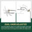 Adjustable 8" High Pressure Dual Shower Head with 9-Spray Handheld Shower-119478408