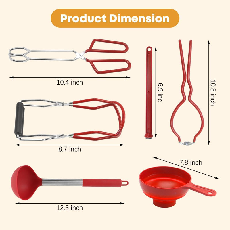 Pot de conserve en acier inoxydable 21,5 pte avec couvercle, support et outils de mise en conserve, ensemble de fournitures de mise en conserve pour bain débutant
