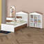 Ensemble de chambre à coucher 3 pièces, lit simple en bois en forme de maison-1742201537