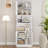 Azarias 71" H x 23.6" W Standard Bookcase with 4 Doors and Adjustable Shelves-1344362775
