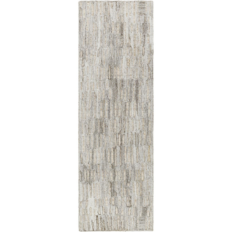 Hand Tufted Abstract Area Rug, Runner 2'6" x 8'