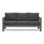 Ensemble de conversation 5 pièces d'extérieur toutes saisons, canapé modulaire, canapé en aluminium - Coussins gris foncé