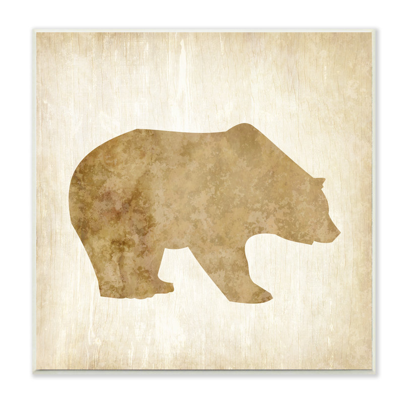 «Golden Bear in The Wild», impression, H 12 po x l 12 po, Plaque murale