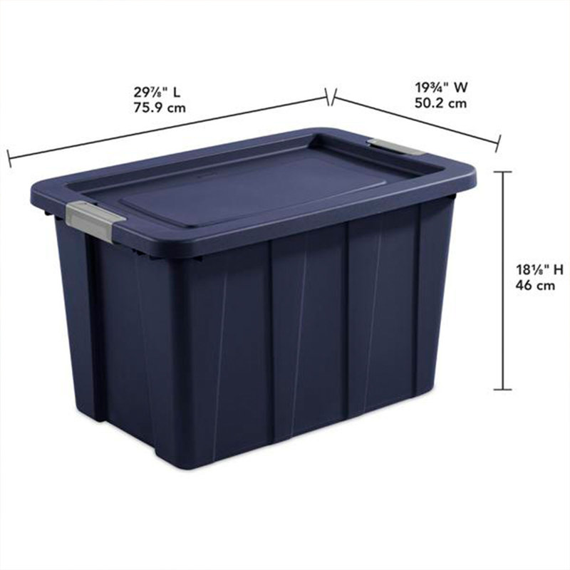 Bac de rangement en plastique 30 gallons avec couvercle verrouillable Sterilite Tuff1 (paquet de 4)