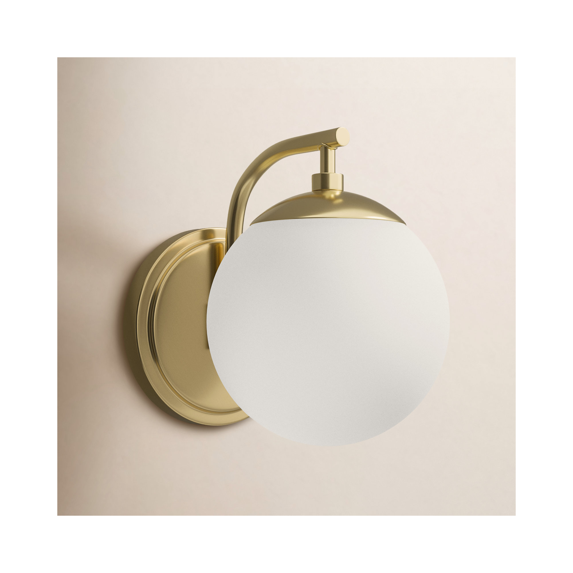 Mystic Single Frosted Dimmable Vanity Light