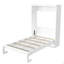 Lit escamotable simple, peut être plié dans une armoire, blanc