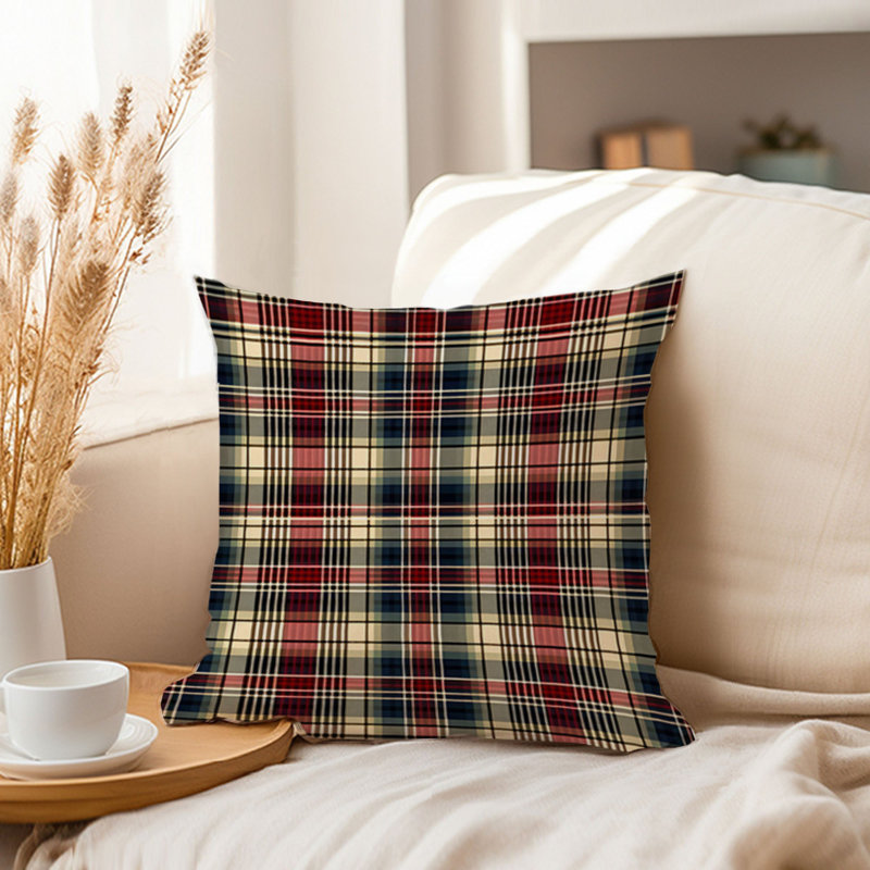 Retro Plaid Pattern  IV, 18"H x 18"W