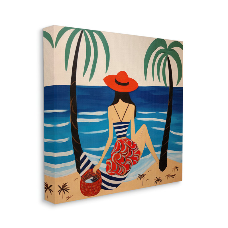 «Modern Woman On Shore» par Lazar Studio, H 30 po x l 30 po x P 1,5 po