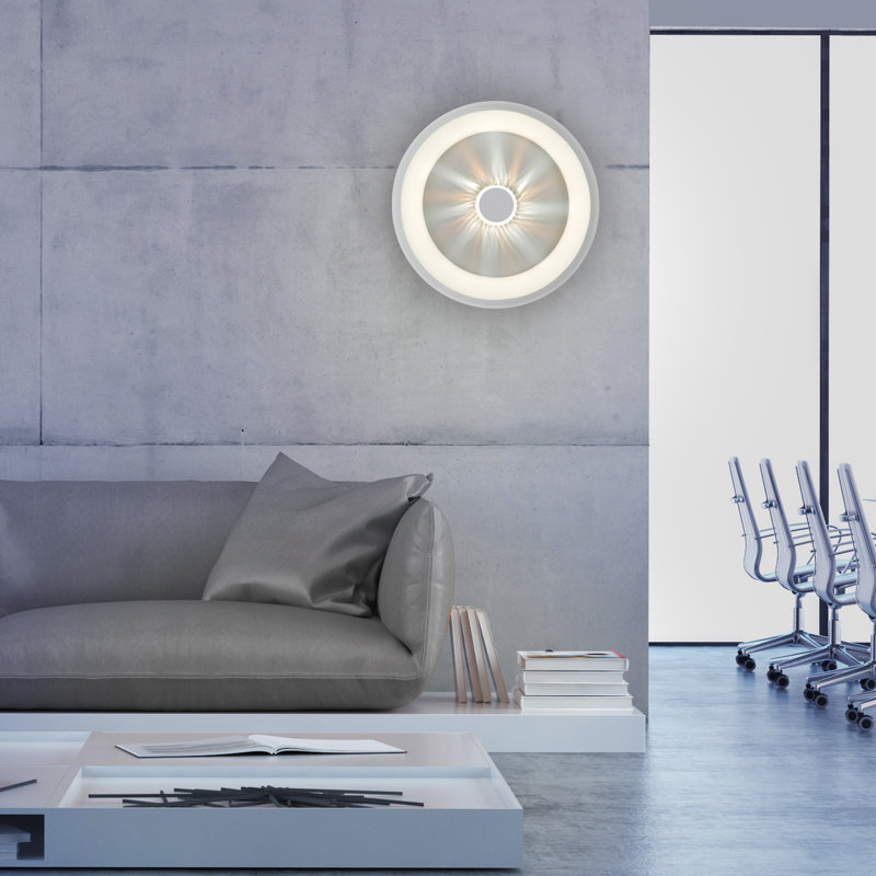 Eudia LED Flush Mount, White