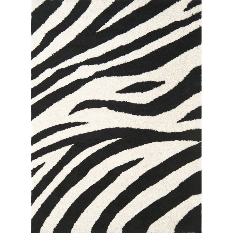 Tapis noir touffeté à la main Subramanya, Rectangle 1 pi 9 po x 2 pi 6 po