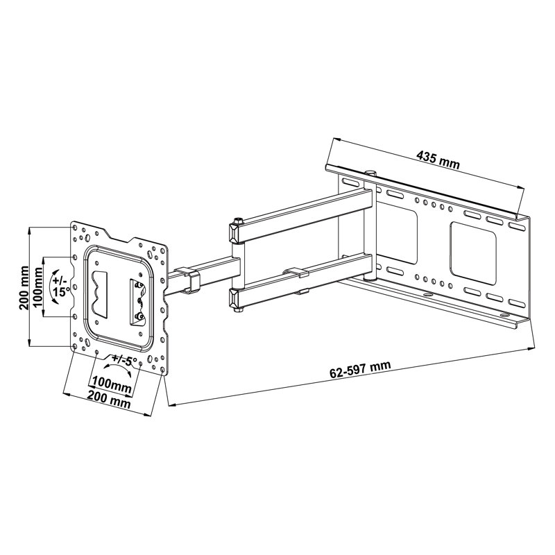 Symple Stuff Single Screen Wall Mount