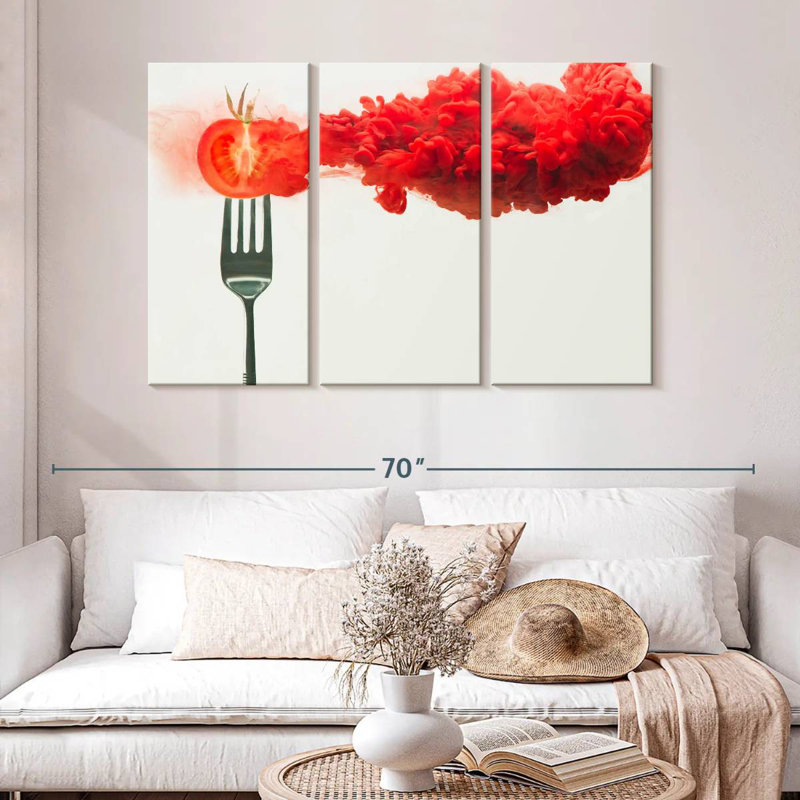 Yarlin Disintegrated Tomato, 32" H x 50" W