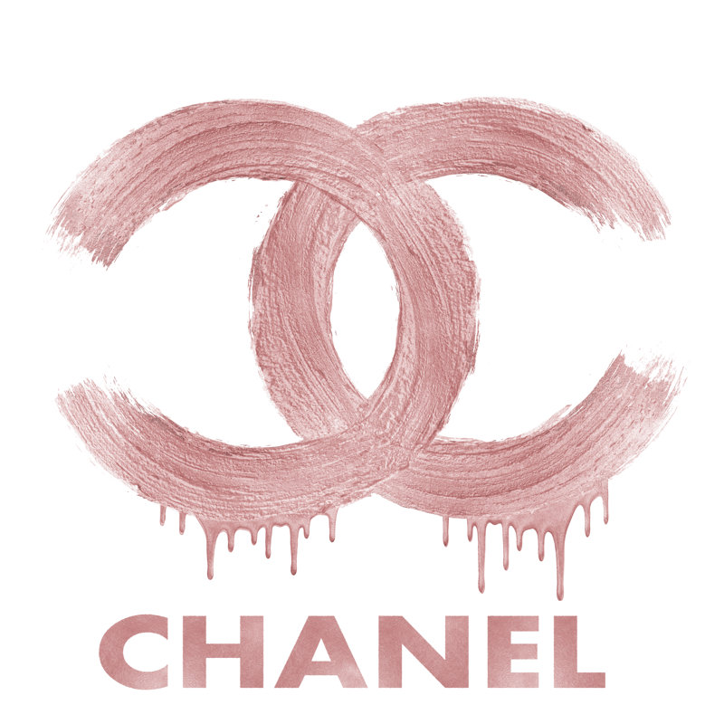 Fashion Logo Pink Blush by Madeline Blake - Wrapped Canvas Print, 51cm H x 51cm W