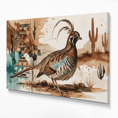 Art mural sur toile 43 "Southwestern Animals Quail"