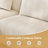 Modern 100" Corduroy Armless Modular Sofa With A Chaise Longue-19738095