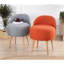 Cotton 48cm Wide Solid Colour Footstool Ottoman-6075060