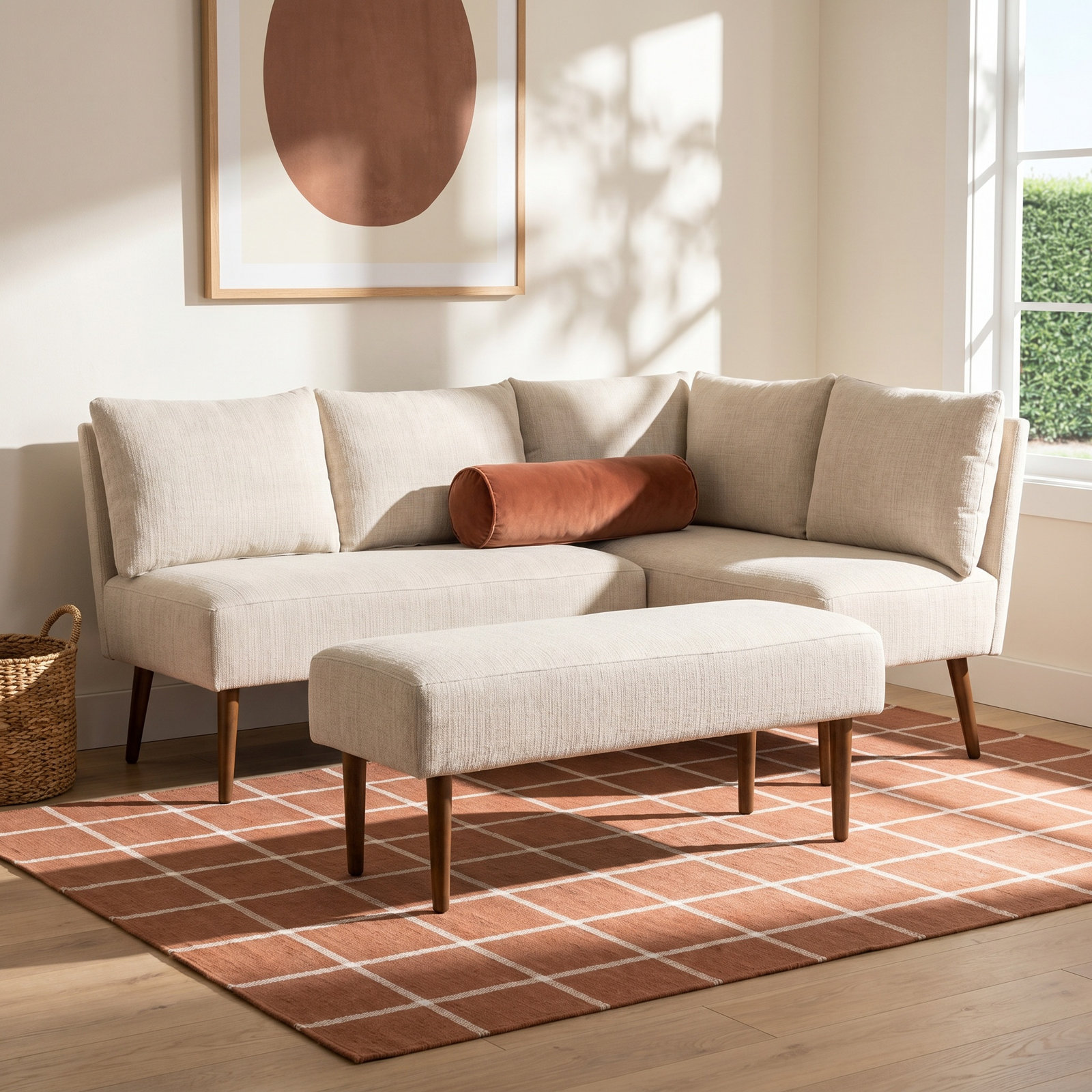 Nalaya 74" 3-Piece Dining Bench