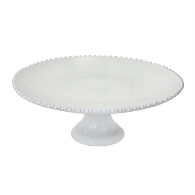 Pearl Stoneware Cake Stand