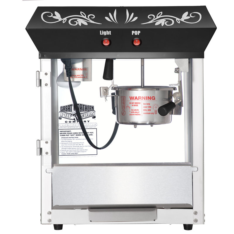 Great Northern Popcorn 6 oz. Foundation Tabletop Popcorn Machine, Black