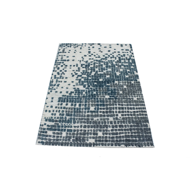 Tapis unique en laine noué à la main style moderne des années 2010 de 5 pi 6 po x 7 pi 10 po Spohn