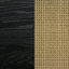 Très grand lit en rotin oriental tissé noir et naturel Anser