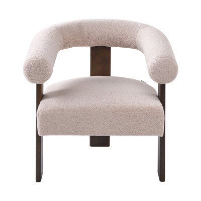 Upholstered Boucle Armchair