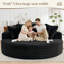 Fauteuil d'appoint rond surdimensionné de 180 cm, fauteuil lounge Cloud en velours côtelé avec coussins de dossier moelleux, fauteuil-lit une place extra large pour salon ou chambre à coucher-596548274