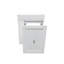 Meuble-lavabo de 20 pouces avec lavabo en céramique, armoire de rangement en panneau de fibres à densité moyenne avec tiroir, tablette latérale et poignée argentée - meuble-lavabo moderne peu encombrant pour les petites salles de bain